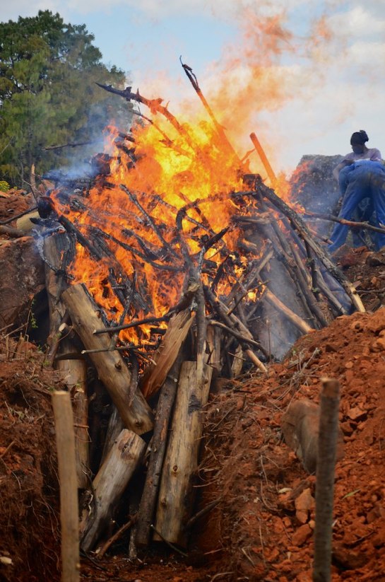 OK more burning was to come. The rocks are all under ground too