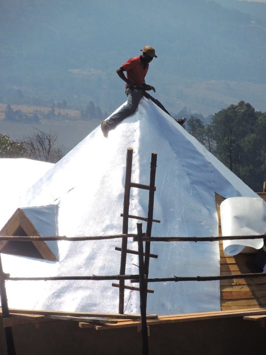 Covering the dome with Alububble