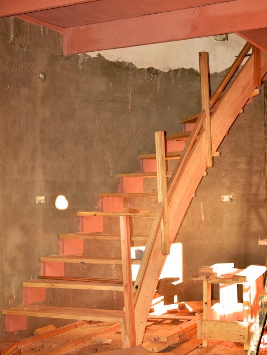 the helical stairs take shape