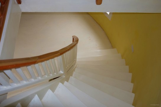 Looking down those stairs