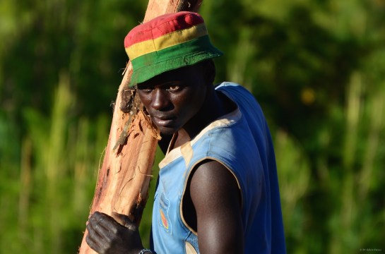 Garikai with de-barked pole