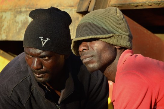 Ramius and George unloading