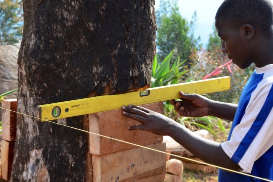 Delight checks that our foundations are level