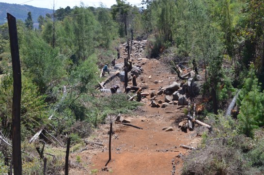 Looking west to east over the Adventure Class stage