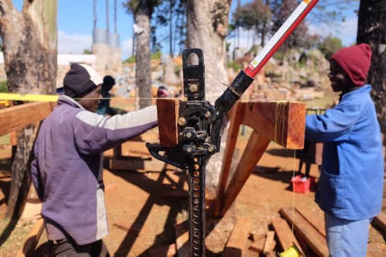 Hi-lift jack in position