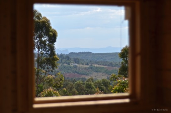 Looking out of the window in Nyanga direction