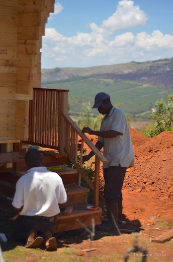Working on the stairs up