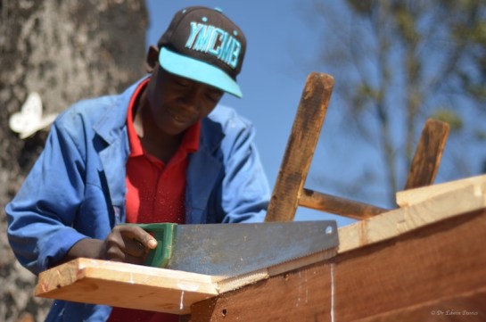 Delight cutting the flooring to length