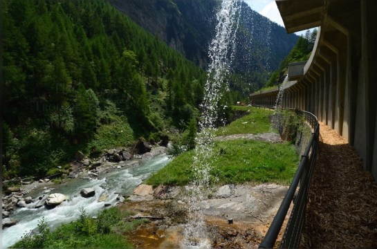 Stockalperweg built into the road