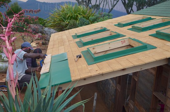 Adding chromadek to the skylight frames