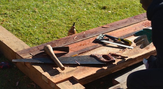 Simple tools of the trade - a saw and adze