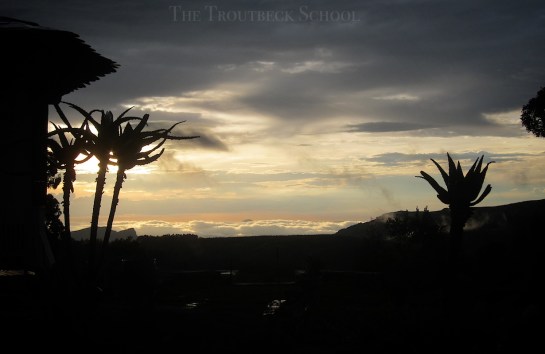 Above the clouds at dusk