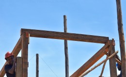 Post and beam construction up to level 3 – 28 Dec&nbsp;20