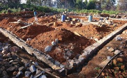 Stone built facility Dec 2019 –&nbsp;foundations